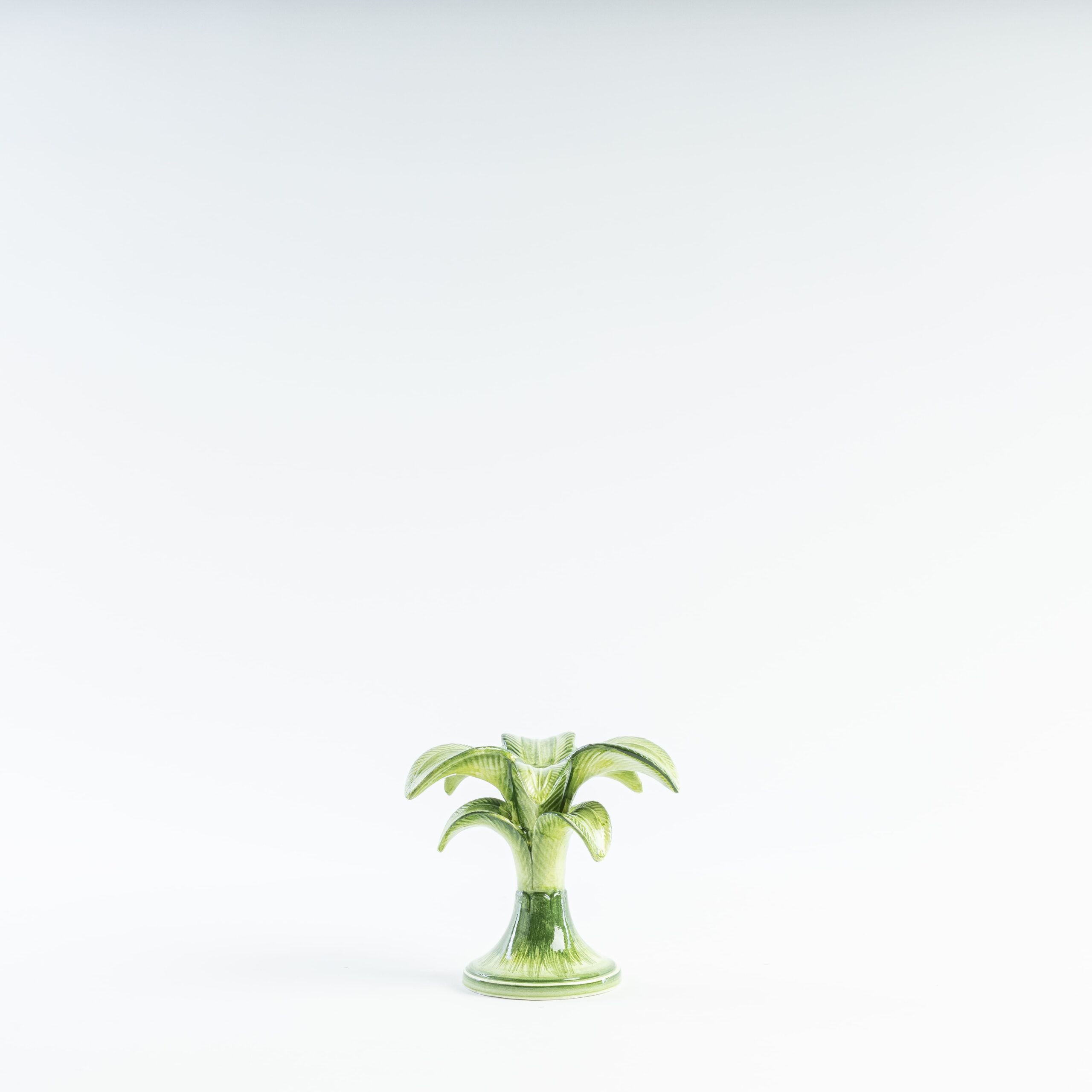 Candelabro Palmeira Verde 15cm