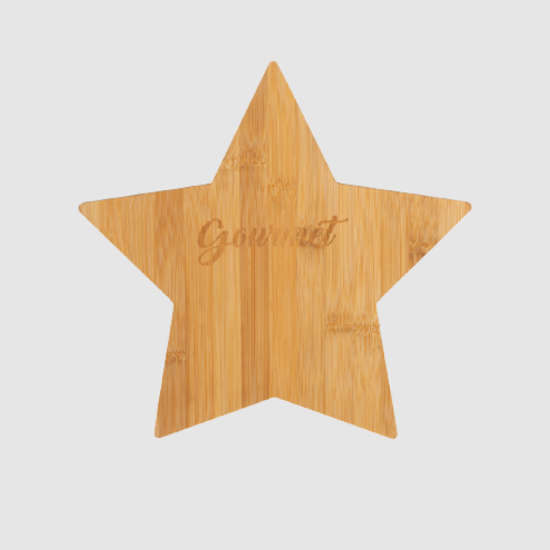 Tábua Em Formato De Estrela Bamboo 31X31,5Cm