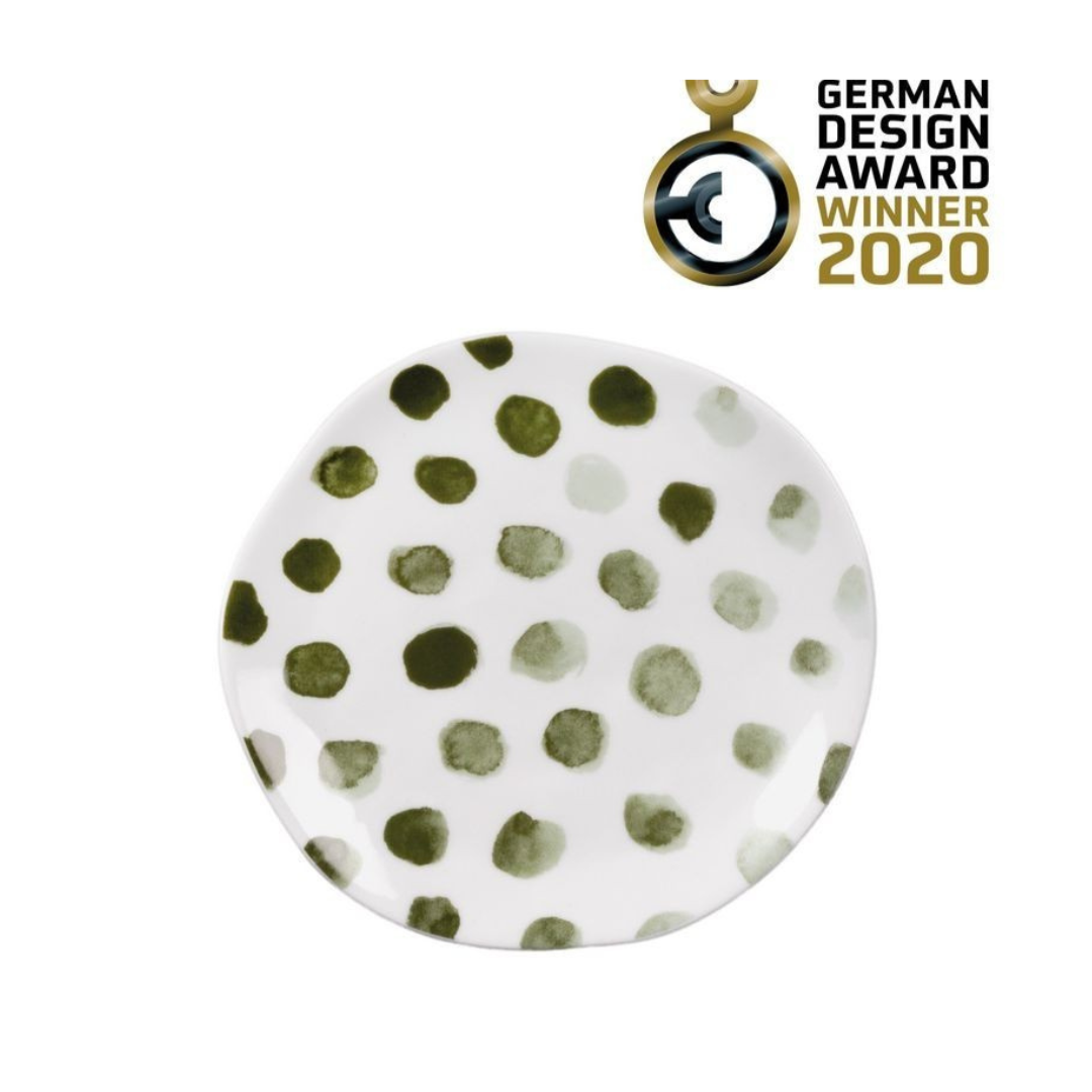 Prato Pequeno Dots Verde