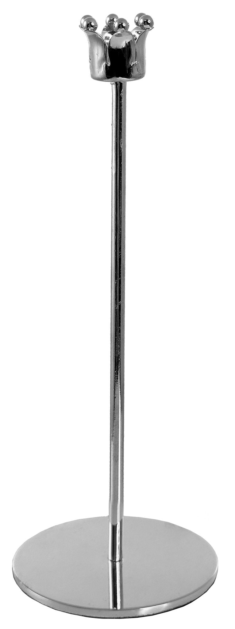 Castiçal Metal prateado 14cm