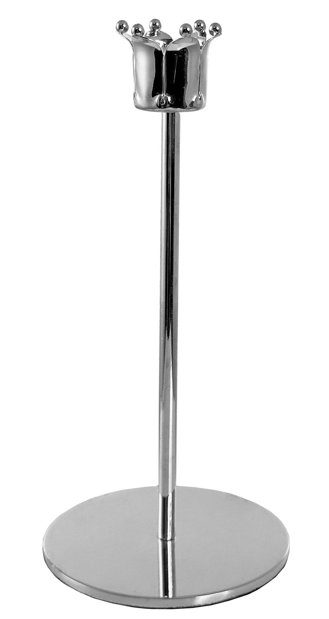 Castiçal Metal prateado 14cm