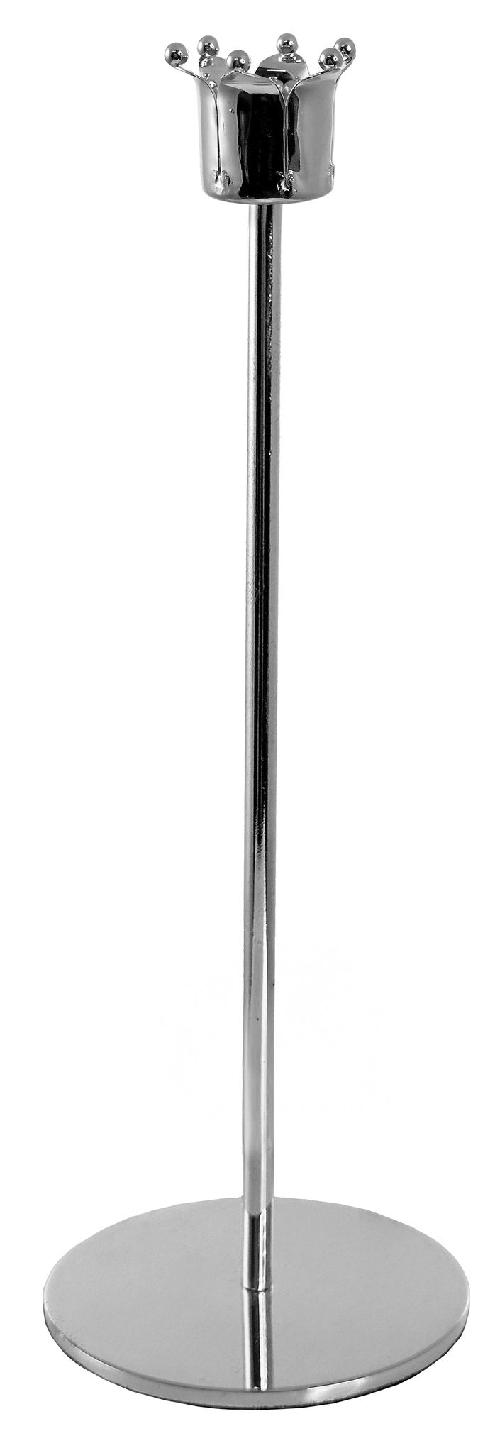 Castiçal Metal prateado 23cm