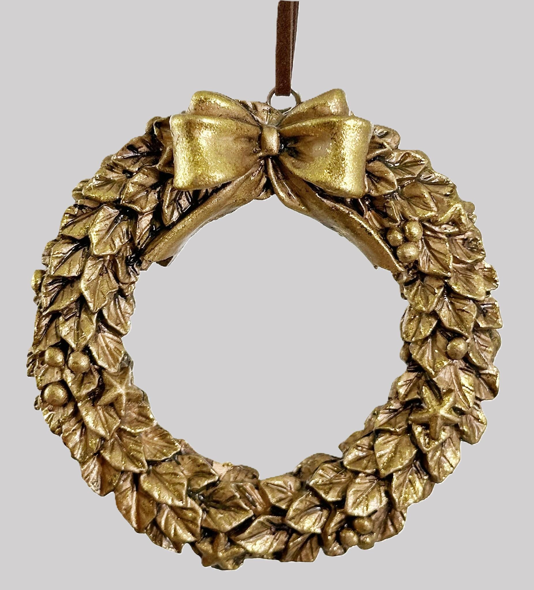 Penduro Grinalda Vintage Dourada 8cm