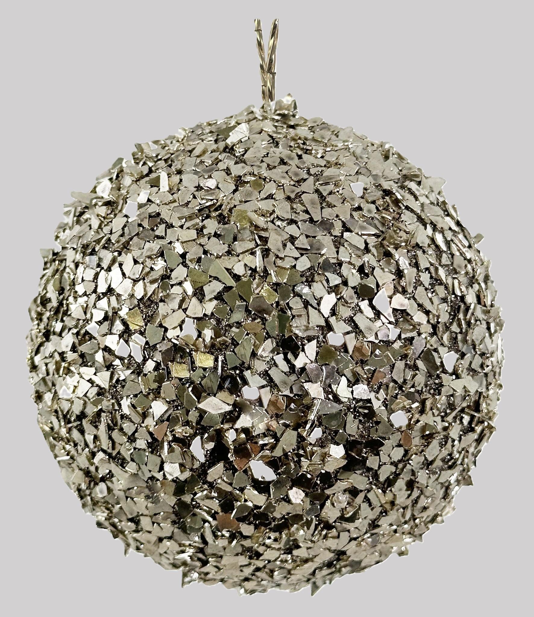 Bola Prateada c/ flakes Ø10cm