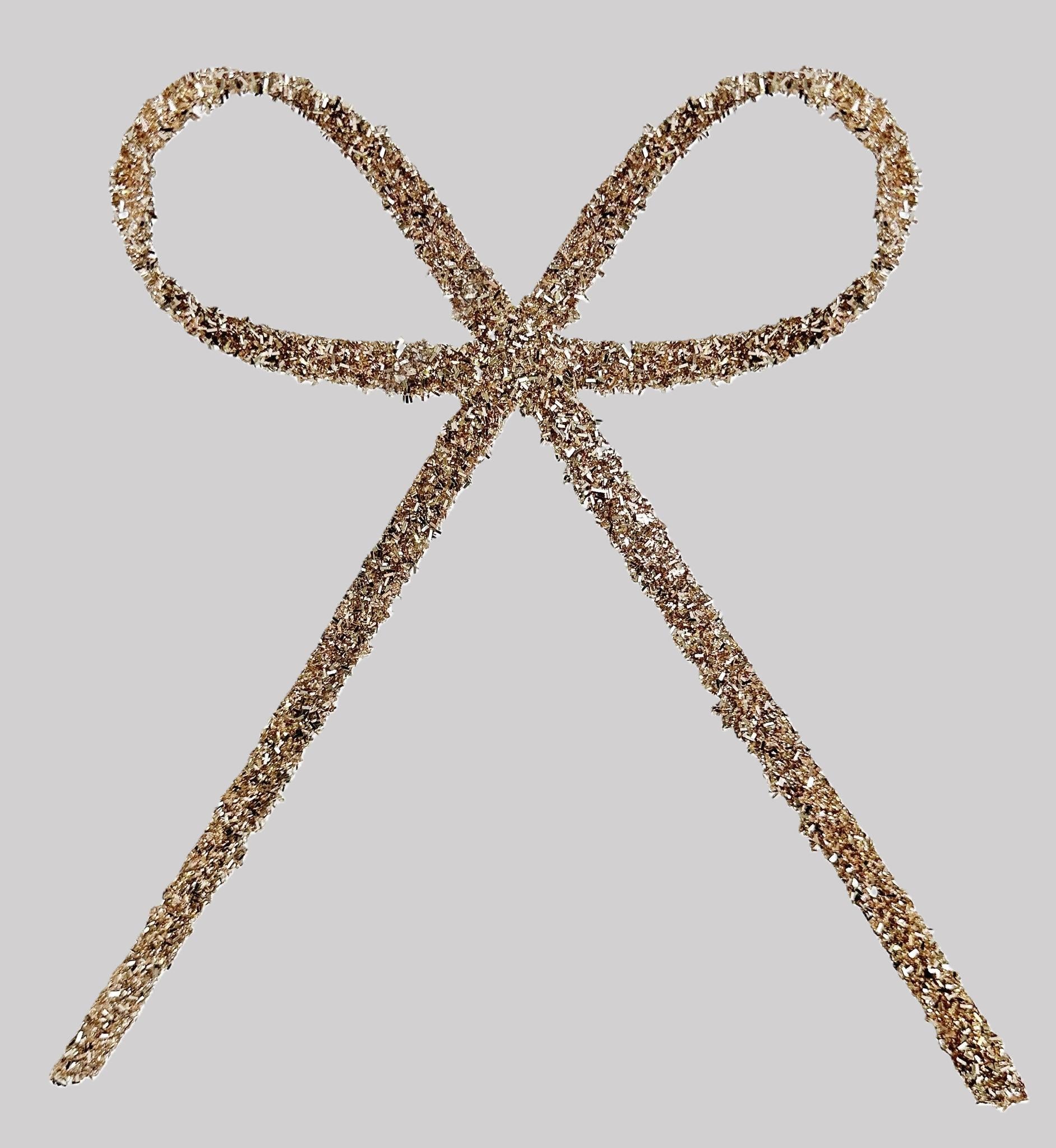 Laço Mola Champagne Brilhante 35cm
