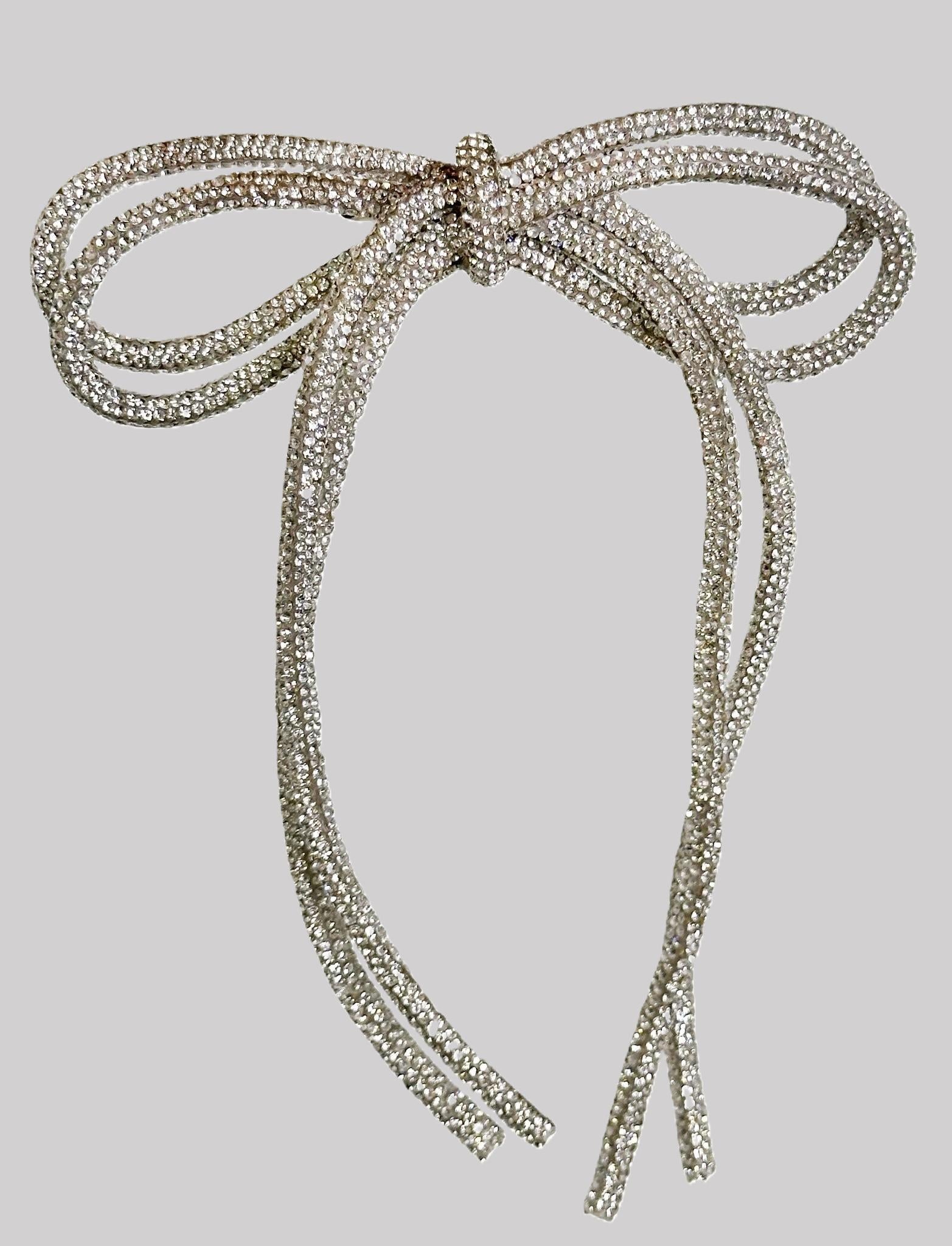 Laço Mola Prateado Diamond 18cm
