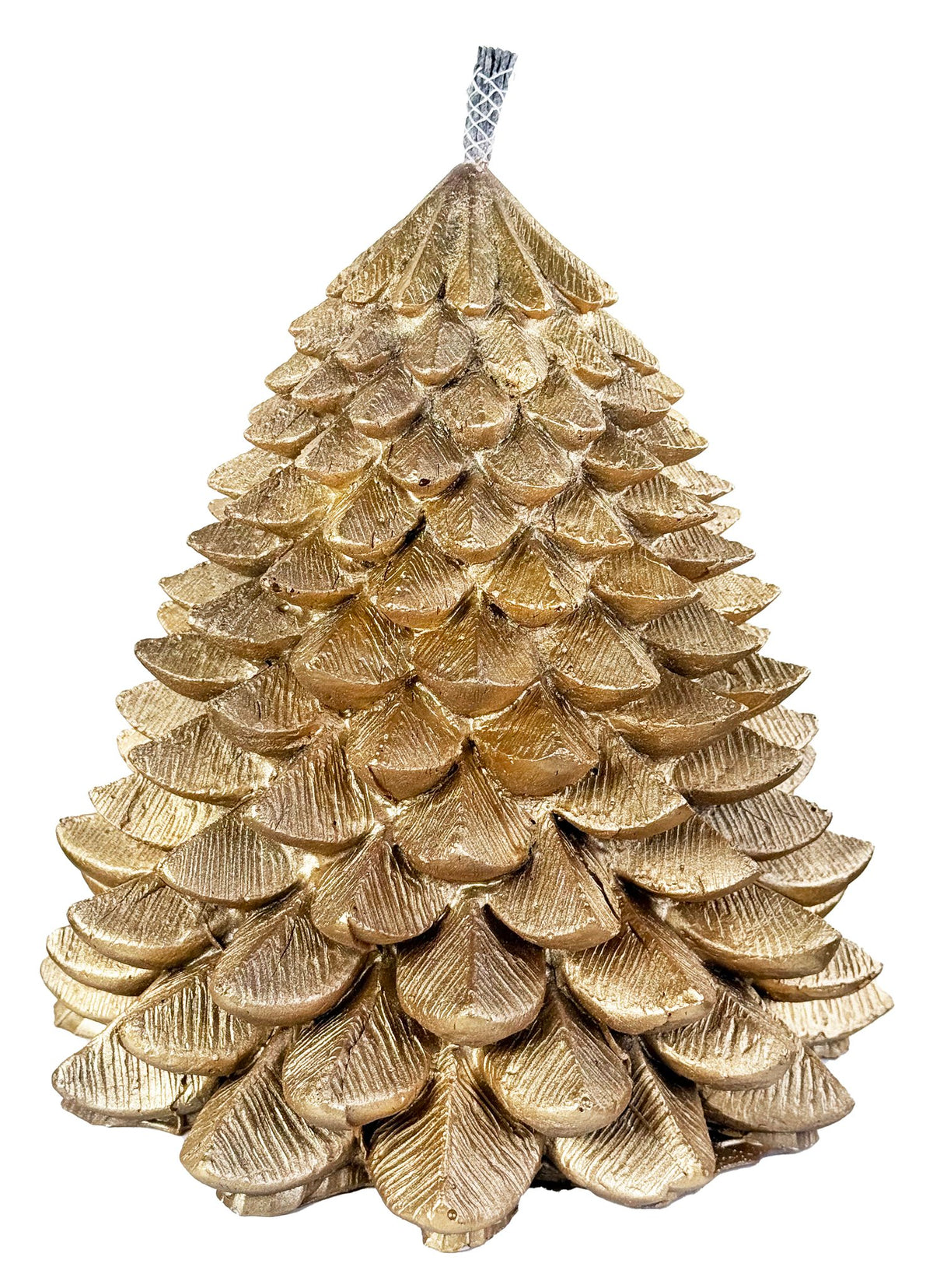 Vela Árvore de Natal Dourada Exterior 28cm