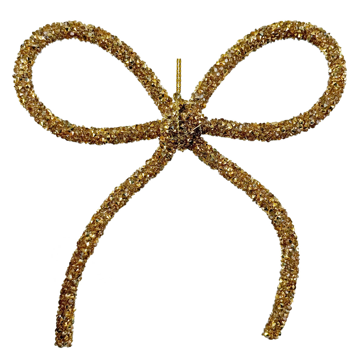 Laço Dourado Brilhantes 13cm