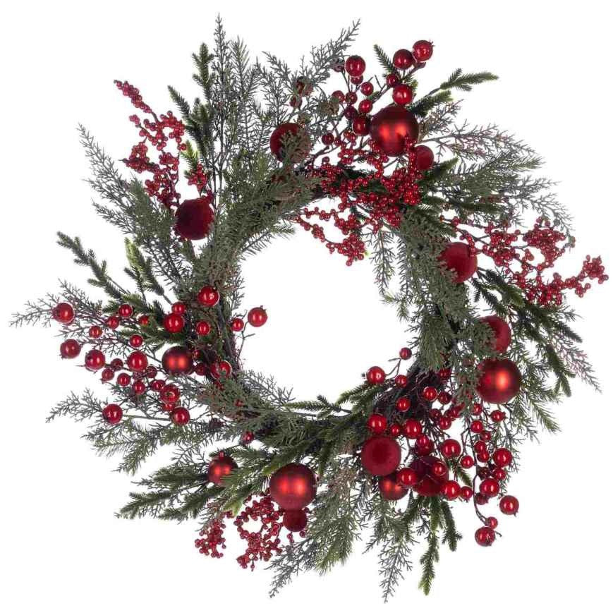 Coroa de Pinha e Bagas XMAS D65cm