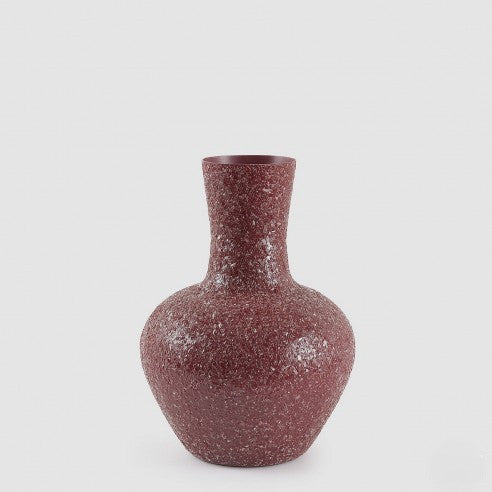 Jarra Crackle Anfora Rosa Escuro 38cm