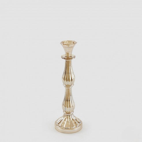 Candelabro Vidro Ambar 31cm
