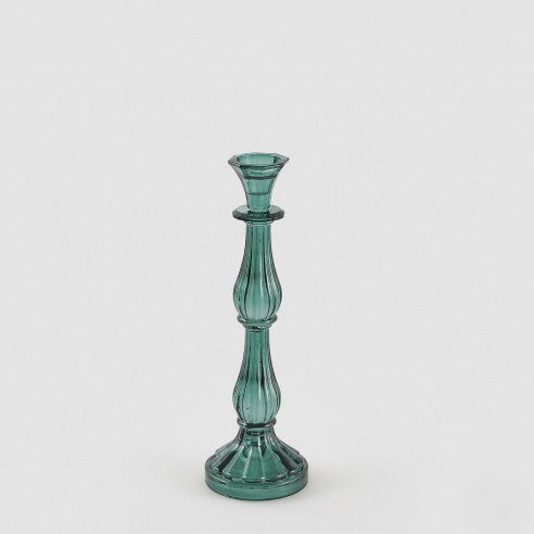 Candelabro Vidro Verde 31cm