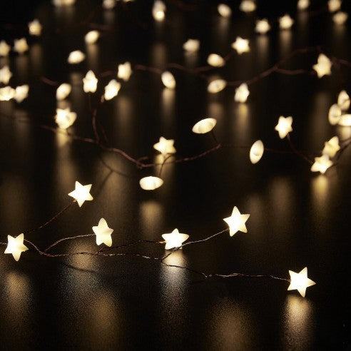 Grinalda Estrelas Led Brancas 5,7m