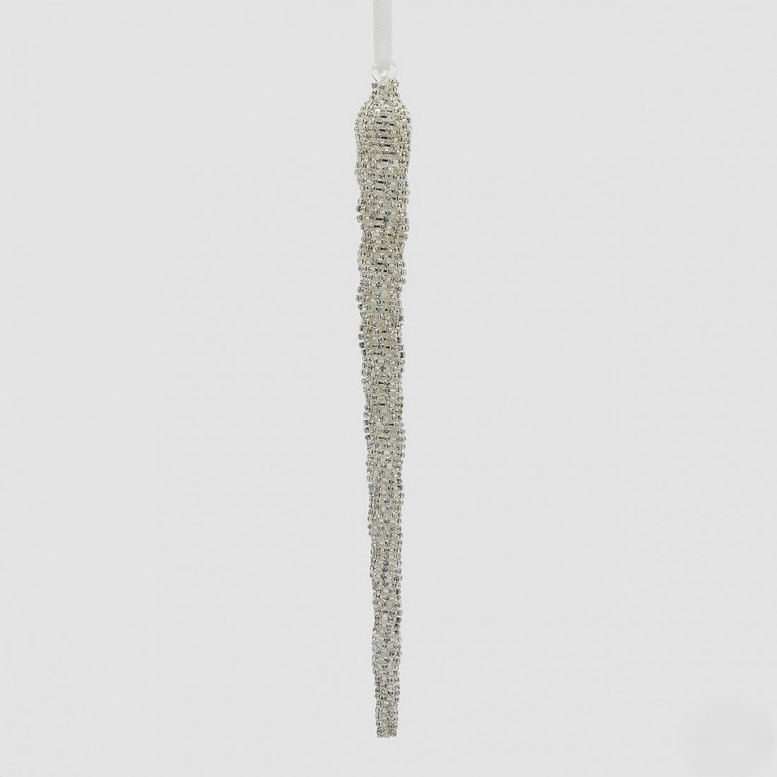 Penduro Gota Prateado 28cm