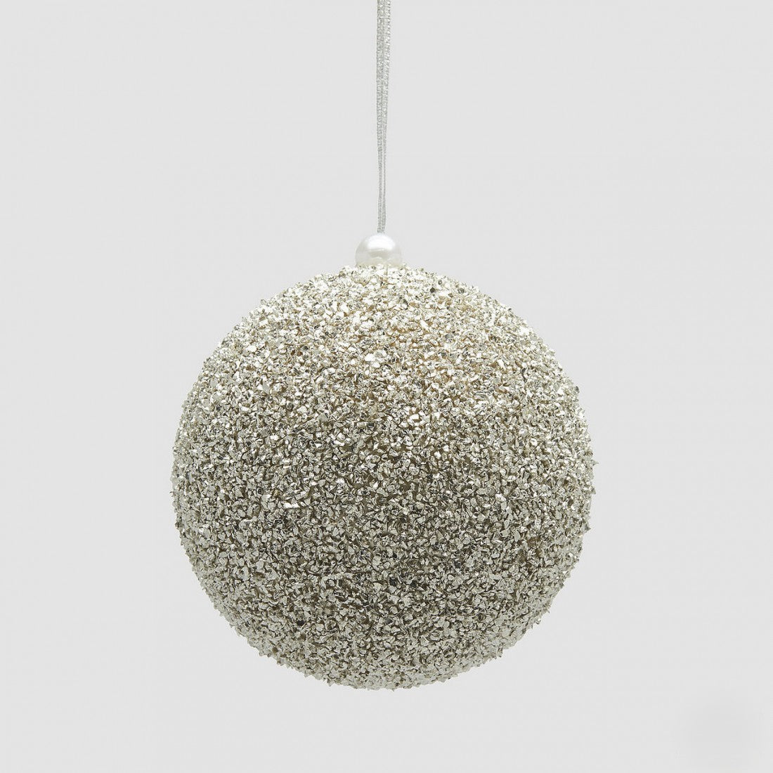 Bola Brilhante Prateada Ø12cm