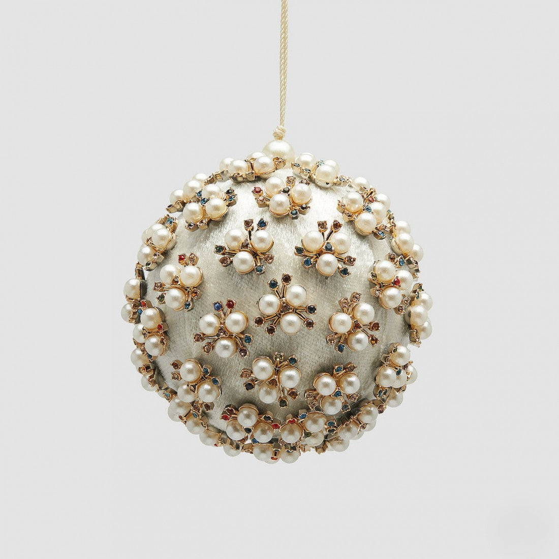 Bola Branca c/ Perolas Ø10cm