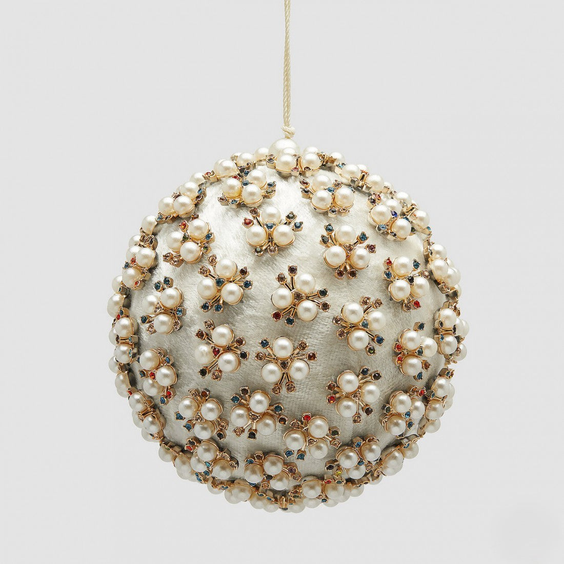 Bola Branca c/ Perolas Ø12cm