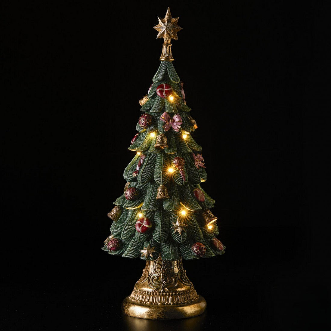 Pinheiro de Natal Decor c/ base dourada 60cm