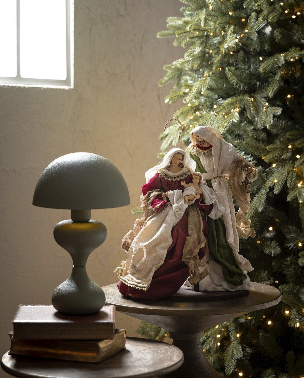 Presepio King c/ base Verde e Vermelho 40cm