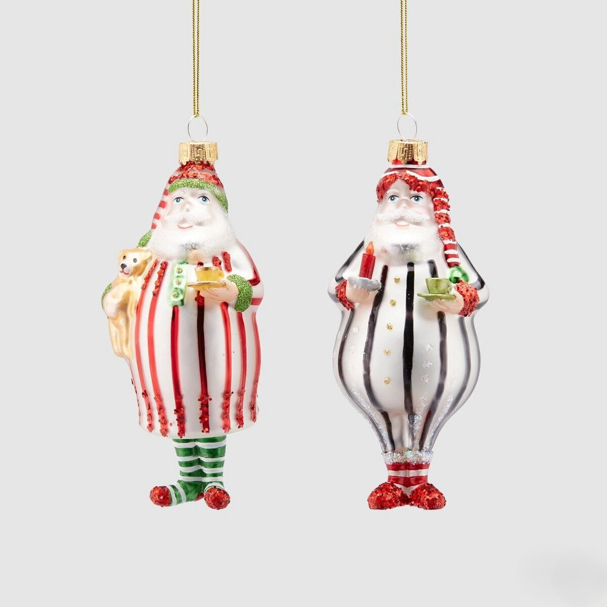 Penduro Pai Natal Pijama 7cm Sortido