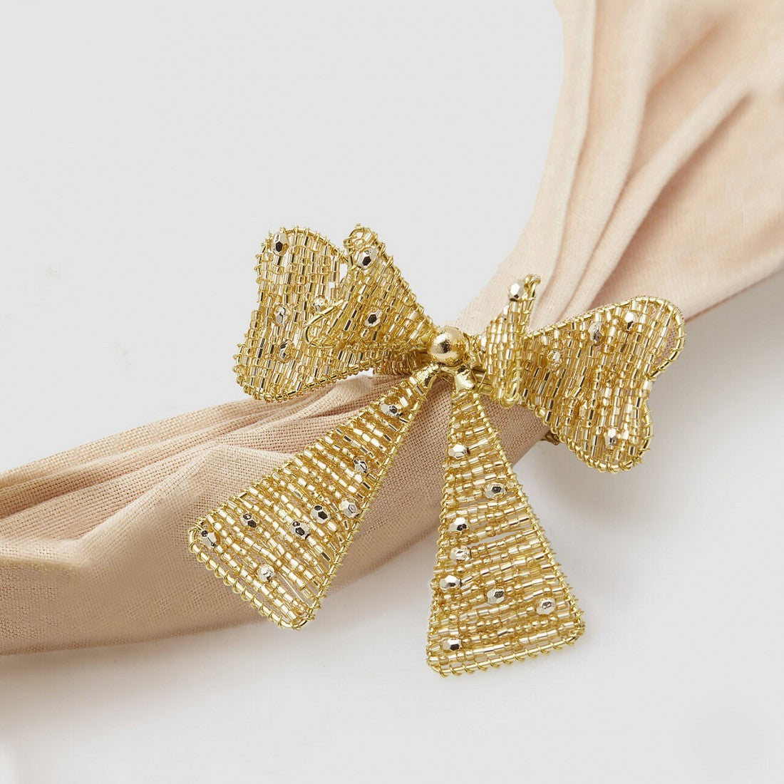 Argola de Guardanapo Laço Dourado
