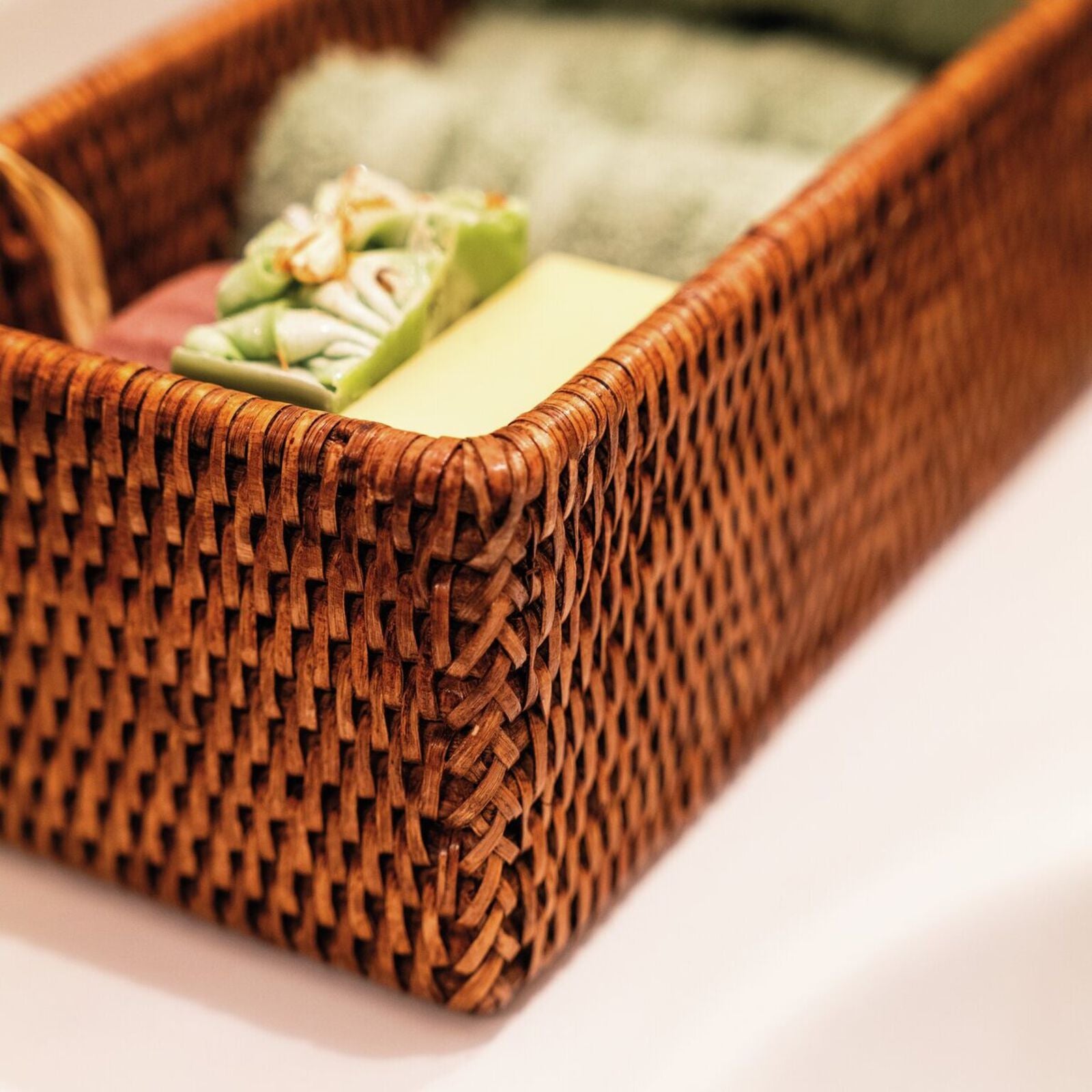 Caixa em Rattan H8x12x26,5cm