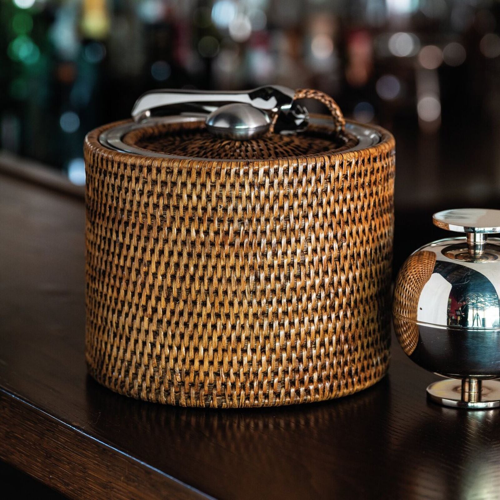 Balde De Gele Rattan D21cm H27cm