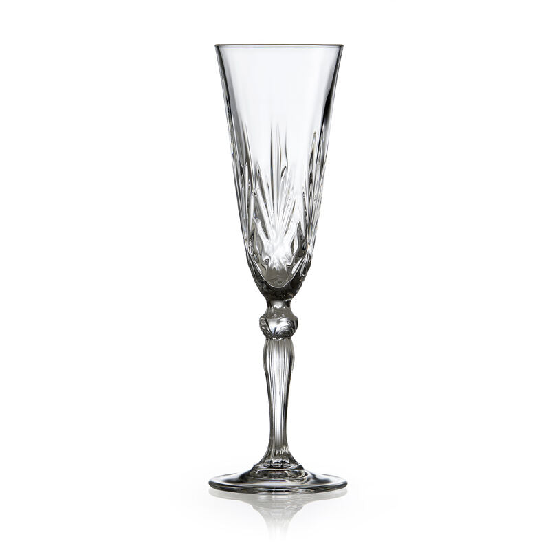 Set 4 Copos de Champagne Melodia Vidro Cristal