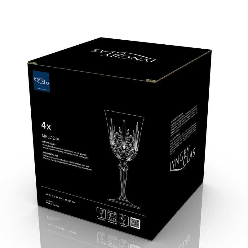 Set 4 Copos Vinho Tinto Lyngby