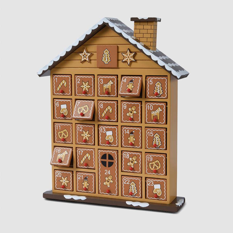 Calendário de Advento Ginger House 32cm