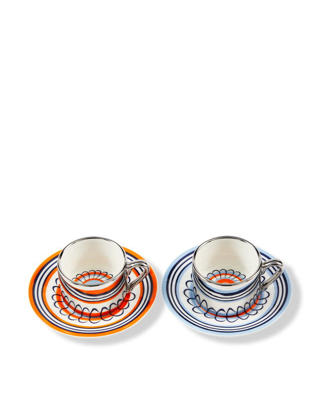 Set 2 Chavenas Expresso Floral