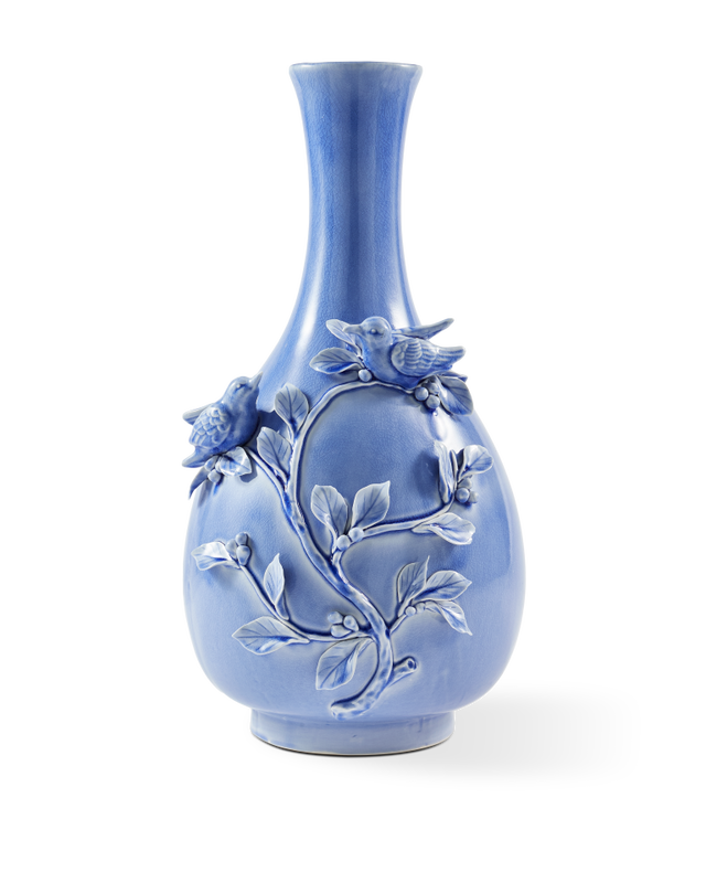 Jarra Azul 3D Pássaros 60cm