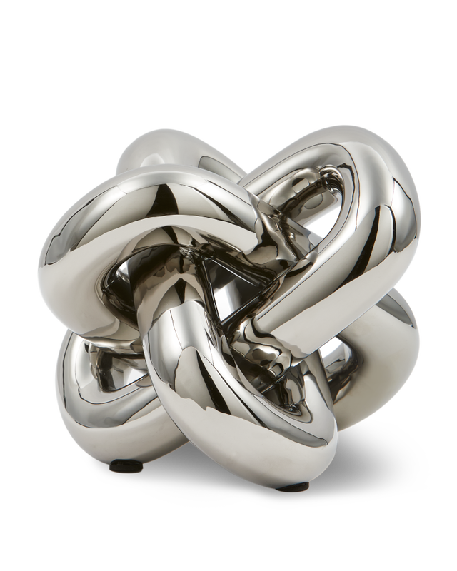 Nó Decorativa Prateado