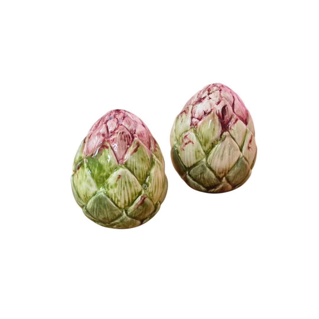 Saleiro e Pimenteiro Cerâmica Alcachofra