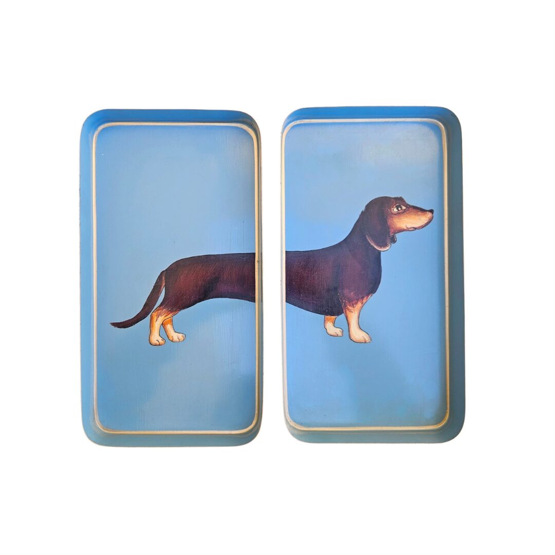 Set 2 Tabuleiro Azul  c/ Teckel