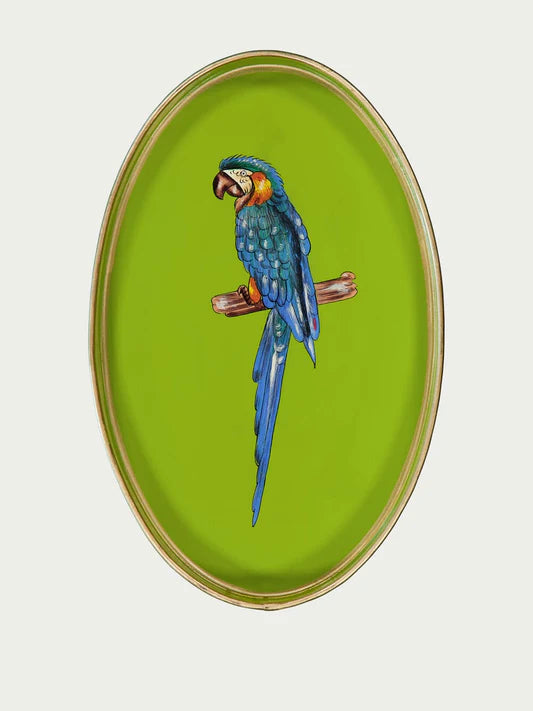 Tabuleiro Verde c/ Pássaro Azul  33x20cm