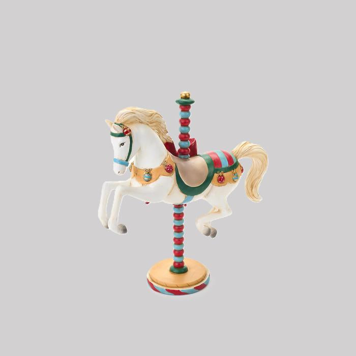 Cavalo Resina Carrossel 26cm