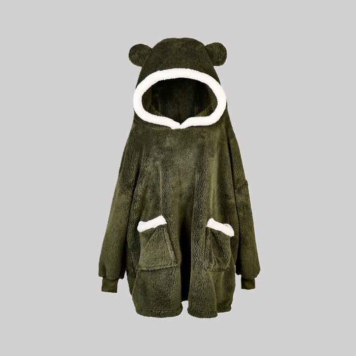 Hoddie Verde Fofo Oversize
