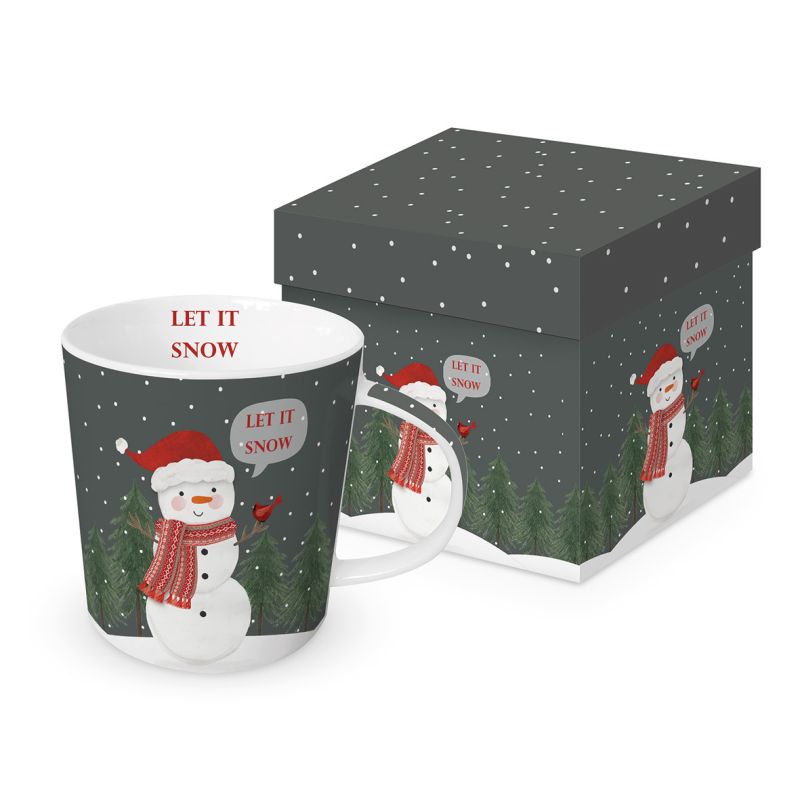Caneca Boneco de Neve Cinza