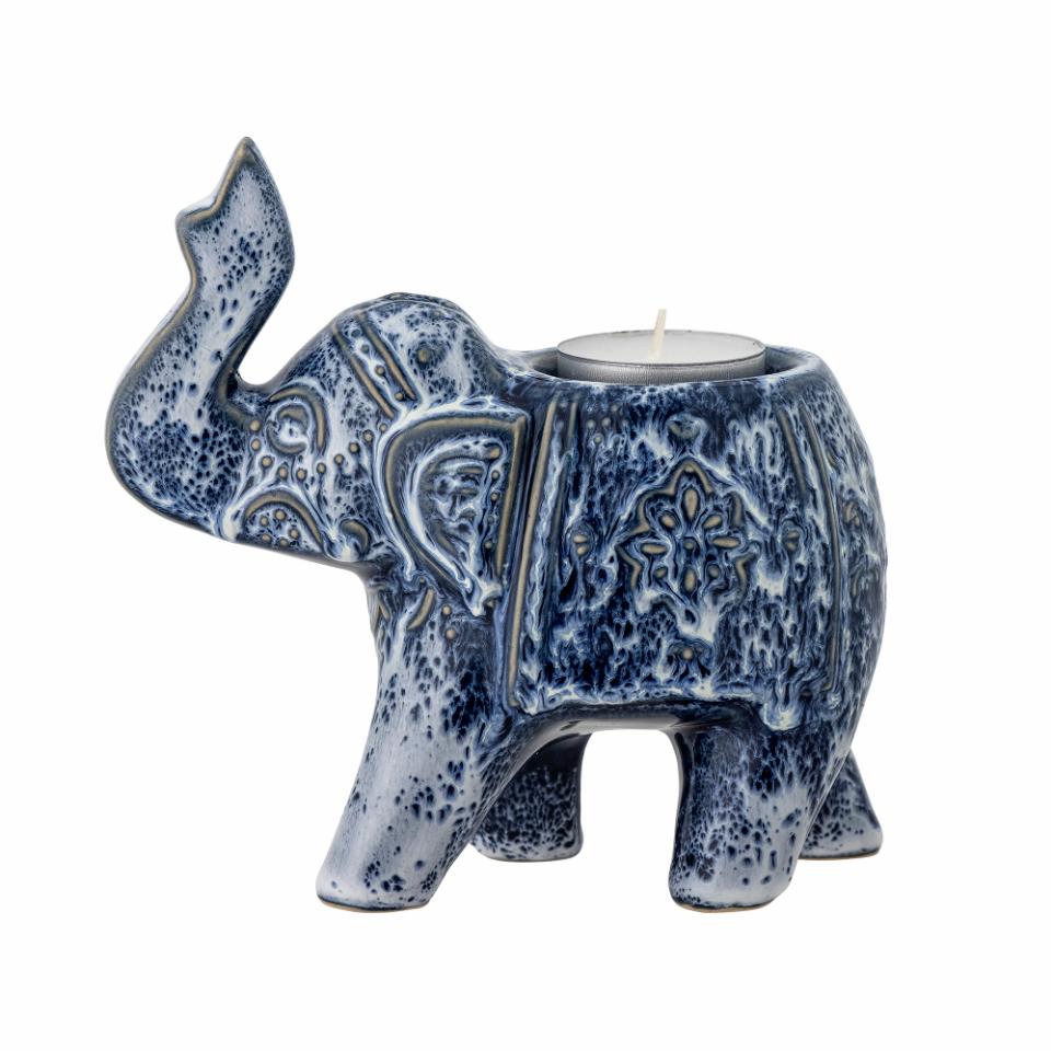 Castiçal Elefante Azul 8cm