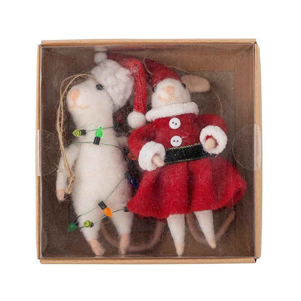 Set 2 Ratinhos Mãe Natal e Luzes