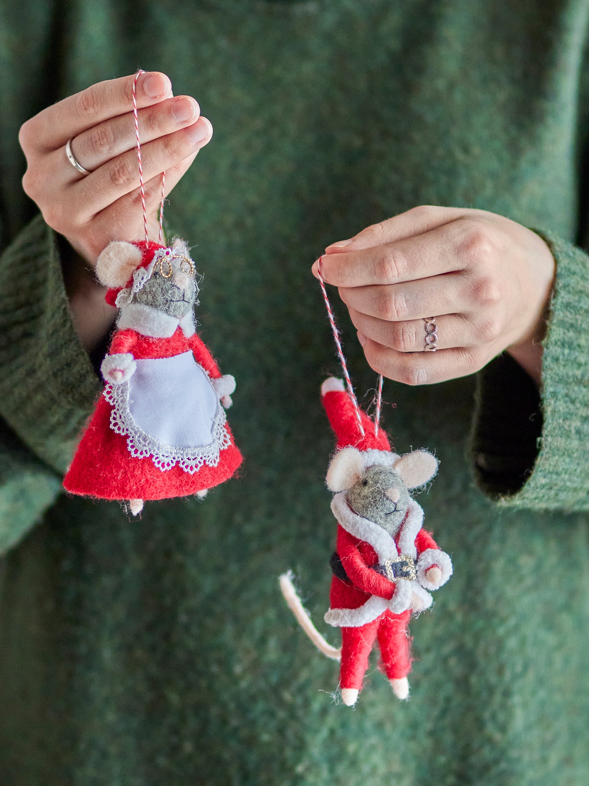 Set 2 Ratinhos Mãe Natal e Pai Natal