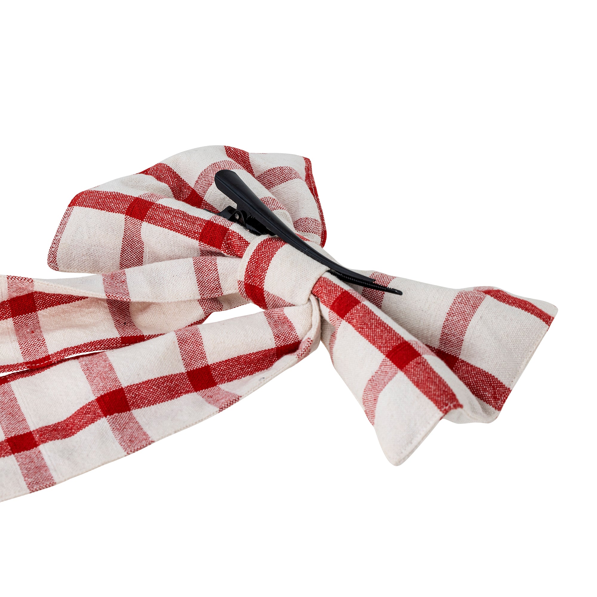 Laço Xadrez Vermelho e Branco