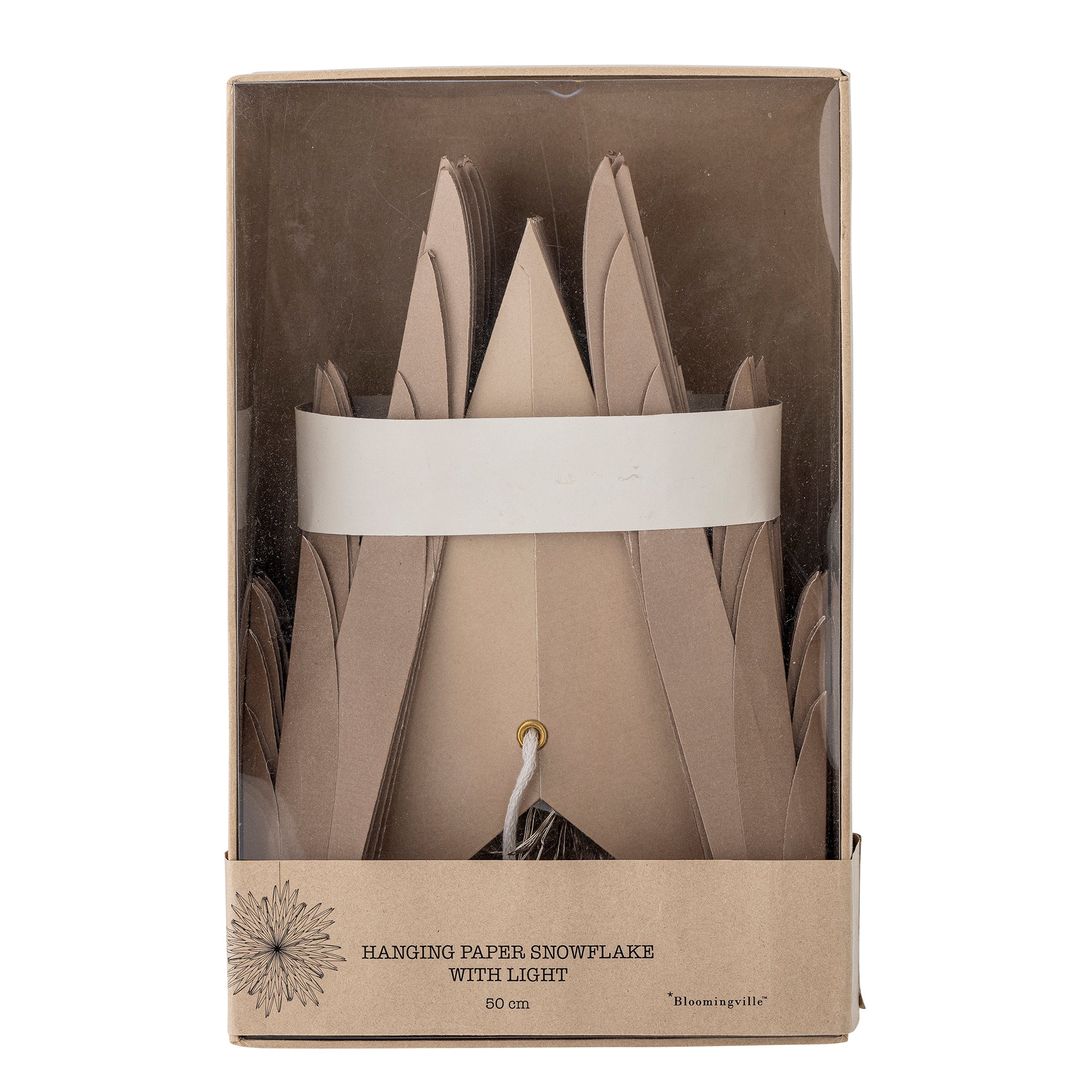 Estrela de Papel Castanha c/Luz