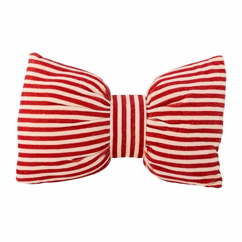Almofada Laço às riscas Vermelho Branco