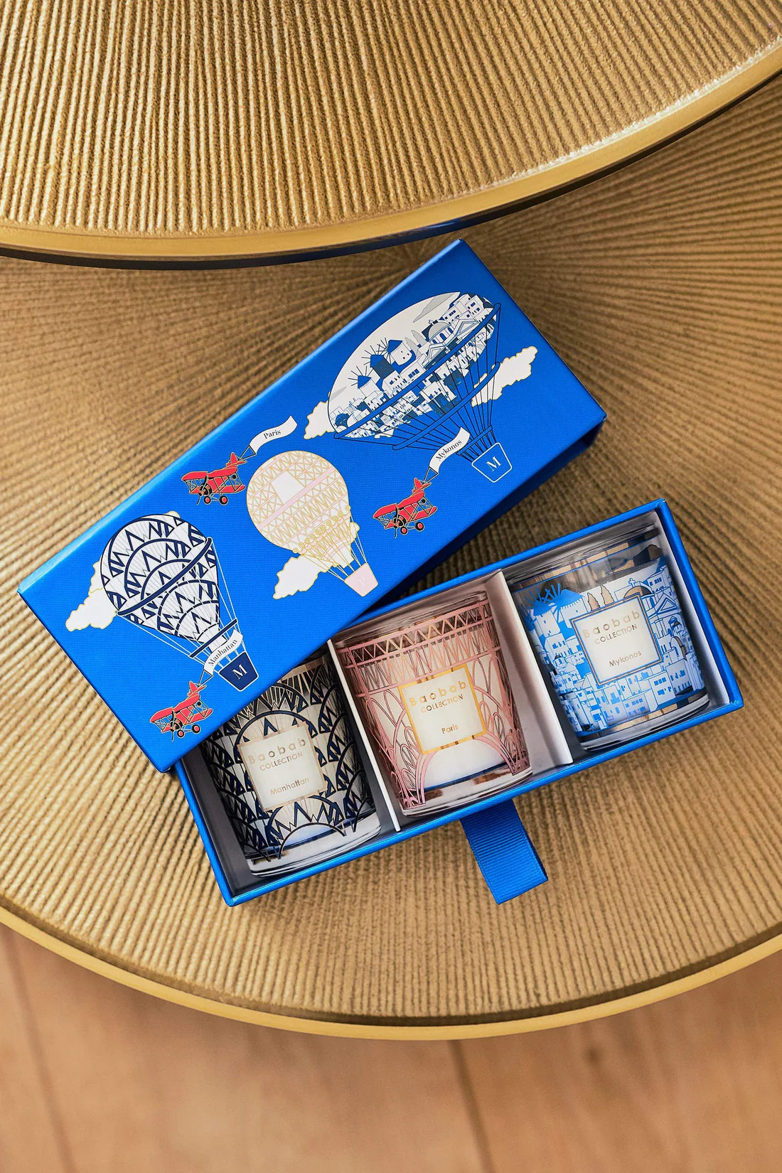 My First Baobab Travel Set 3 Velas Manhattan-Paris-Mykonos