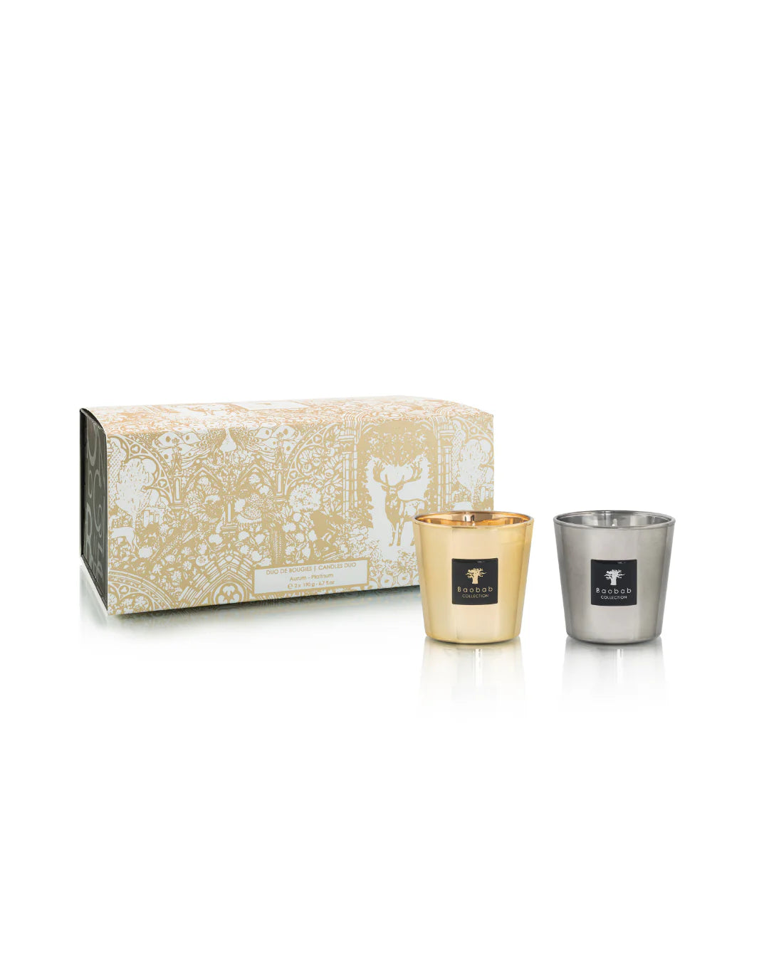 Set 2 Velas Les Exclusives Aurum & Platinum