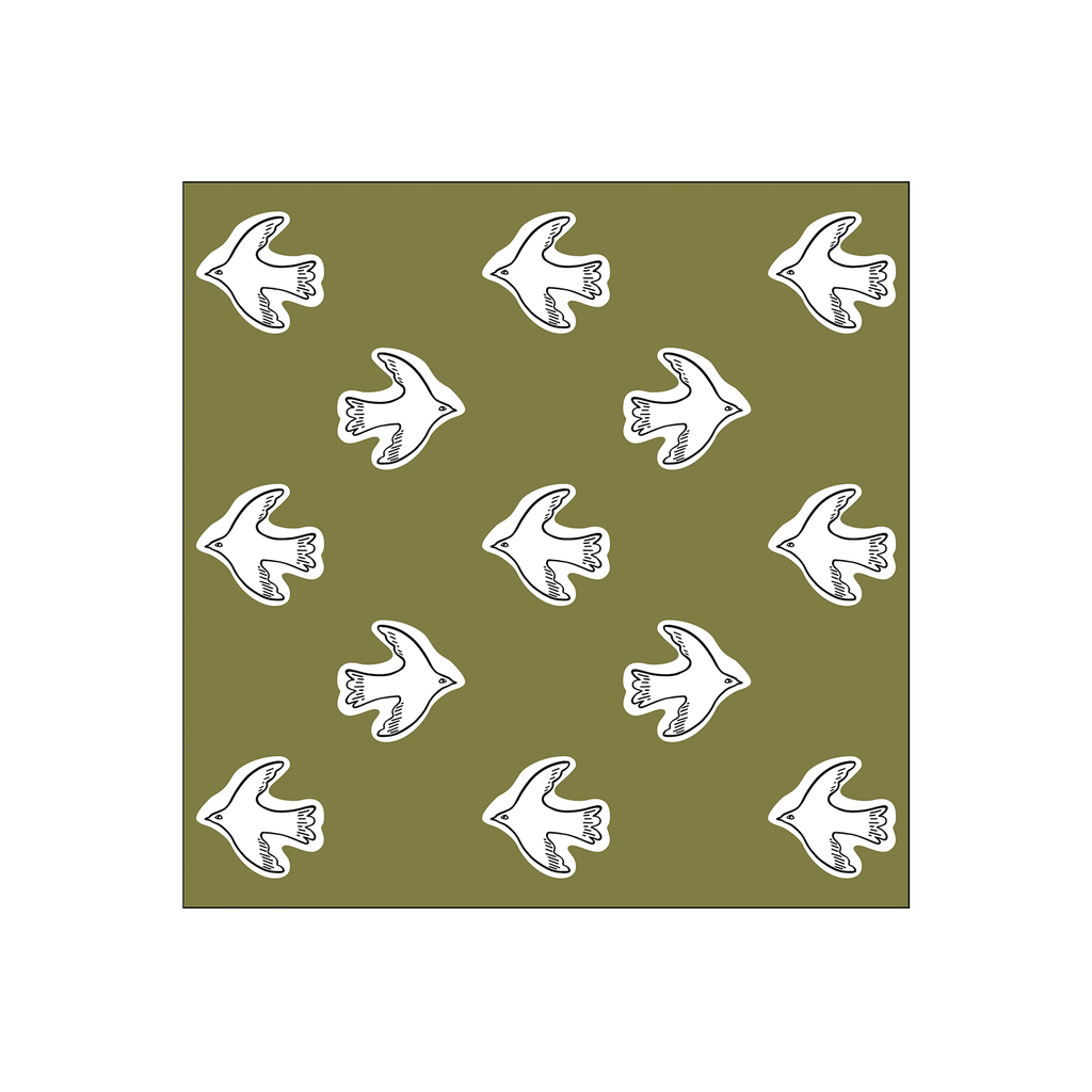 Guardanapo c/ Pássaros Verde 20x20cm