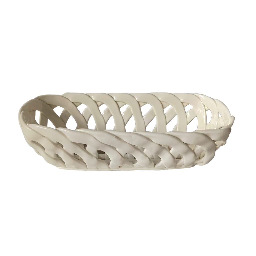 Cesto Ceramica Rectangular Grande