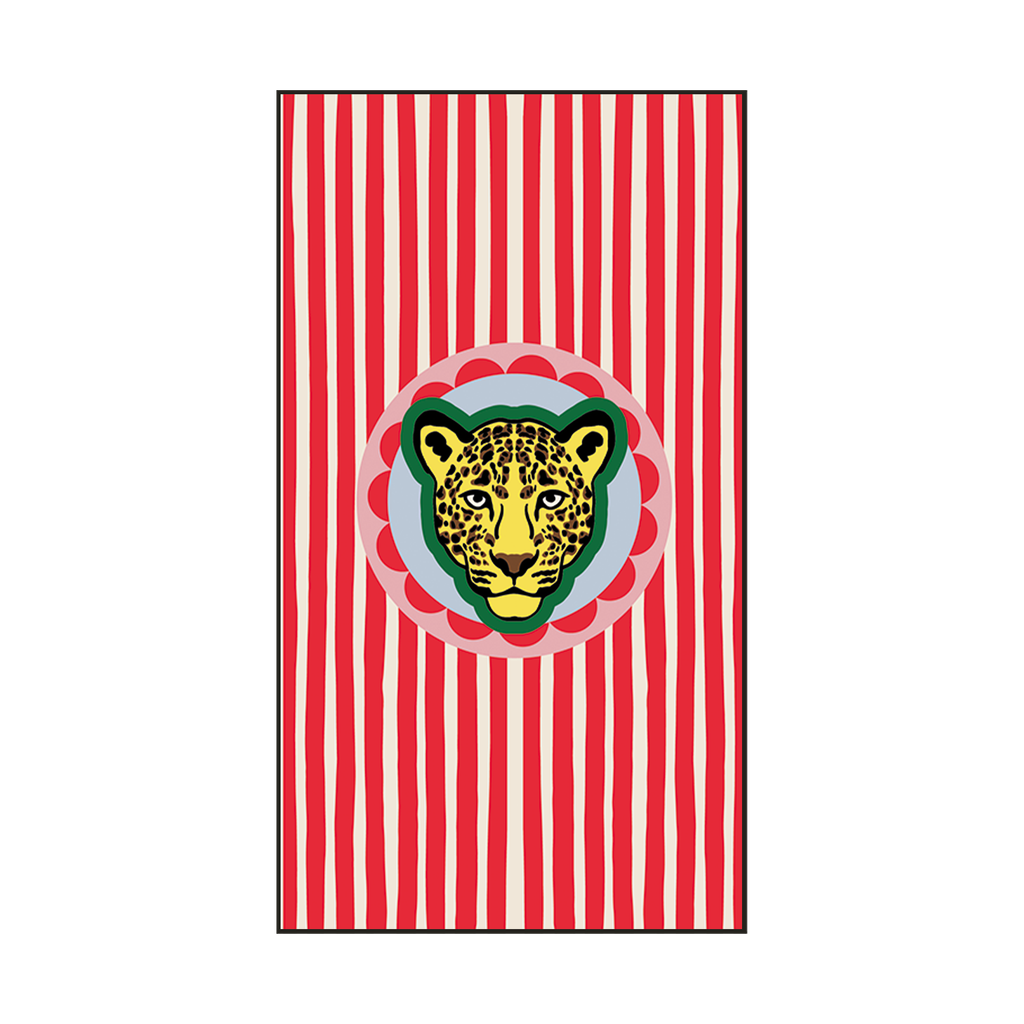 Guardanapo Rectangular às riscas c/ Tigre